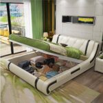 ⁦سرير مودرن جلدي بطابع حديث⁩ - الصورة ⁦3⁩