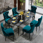 ⁦طاولة طعام رخام بتصميم إيطالي⁩ - الصورة ⁦3⁩