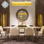 ⁦طاولة طعام رخام بتصميم ايطالي فاخر⁩ - الصورة ⁦3⁩