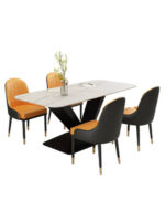 ⁦طاولة طعام من الرخام بقاعدة فاخرة⁩ - الصورة ⁦5⁩