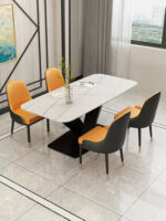 ⁦طاولة طعام من الرخام بقاعدة فاخرة⁩ - الصورة ⁦4⁩