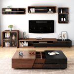 ⁦طاولة قهوة وتلفاز متعددة مساحات التخزين⁩ - الصورة ⁦4⁩