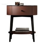 ⁦طاولة جانبية معدنىة مستديرة بتصميم حديث⁩ - الصورة ⁦6⁩