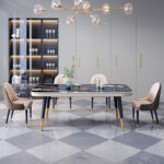 ⁦طاولة طعام رخامية بتصميم مميز⁩ - الصورة ⁦5⁩