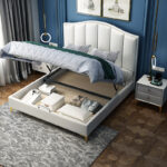 ⁦سرير مزدوج من جلد فاخر⁩ - الصورة ⁦3⁩