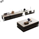 ⁦طقم طاولة تلفاز مع قهوة بتصميم ايطالي كلاسيكي⁩ - الصورة ⁦7⁩