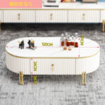 ⁦طقم طاولات عصري مكون من ثلاث قطع⁩ - الصورة ⁦4⁩