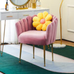 ⁦كرسي مخملي فردي بتصميم عصري⁩ - الصورة ⁦9⁩