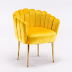 ⁦كرسي مخملي فردي بتصميم عصري⁩ - الصورة ⁦6⁩