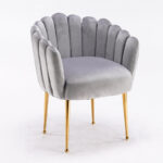 ⁦كرسي مخملي فردي بتصميم عصري⁩ - الصورة ⁦2⁩