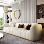 كنبة جلد فاخر متعدد المقاسات