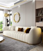 كنبة جلد فاخر متعدد المقاسات