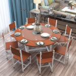 طاولة طعام دائرية بتصميمات متنوعة