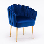 ⁦كرسي مخملي فردي بتصميم عصري⁩ - الصورة ⁦4⁩