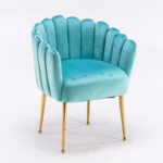 ⁦كرسي مخملي فردي بتصميم عصري⁩ - الصورة ⁦5⁩