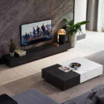 طقم طاولة تلفاز مع طاولة قهوة بتصميم ايطالي فخم