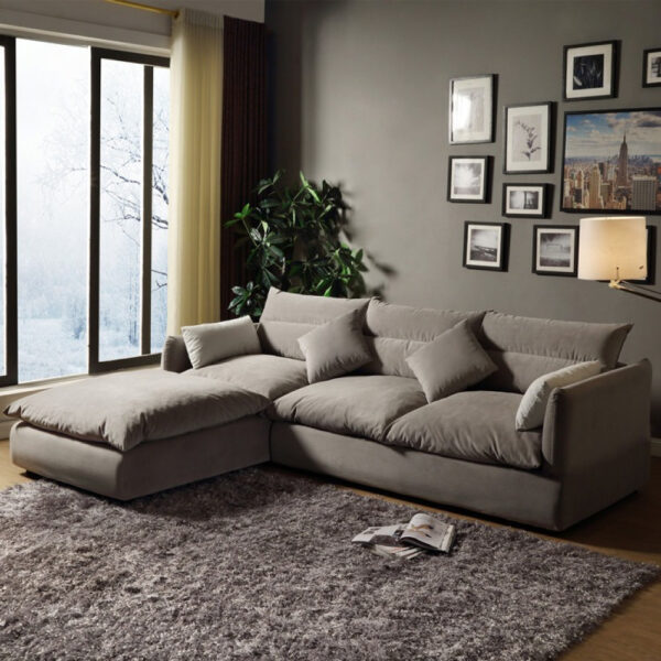 كنبة زاوية قماشية فاخرة و مريحة