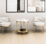 طقم طاولة جانبية مع كرسيين