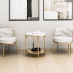 طقم طاولة جانبية مع كرسيين