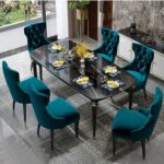 طاولة طعام رخام بتصميم إيطالي