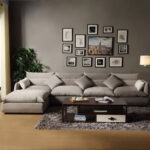 ⁦كنبة زاوية قماشية فاخرة و مريحة⁩ - الصورة ⁦3⁩