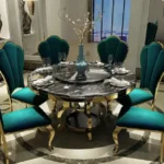 طاولة طعام دائرية فاخرة