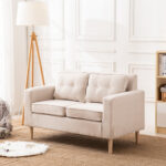 ⁦كنبة مزدوجة قماش بتصميم مودرن⁩ - الصورة ⁦3⁩