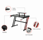 ⁦طاولة كمبيوتر قيمنق مميزة مع حامل لشاشة⁩ - الصورة ⁦3⁩