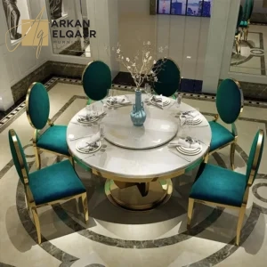 طاولة طعام دائرية فاخرة