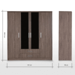 ⁦خزانة ملابس 4 أبواب - ساترن⁩ - الصورة ⁦8⁩