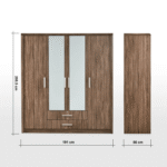 ⁦خزانة ملابس 4 أبواب - ساترن⁩ - الصورة ⁦9⁩