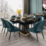 طاولة فاخره مع كراسي وبتقنية تسخين الطعام