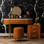 ⁦طاولة تسريحة وحدة ادراج و مقعد⁩ - الصورة ⁦2⁩