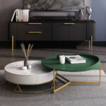 طاولة قهوة مزدوجة بتصميم فاخر