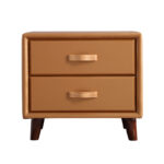 ⁦كمودينة بتصميم كلاسيكي مغطى بالجلد⁩ - الصورة ⁦2⁩