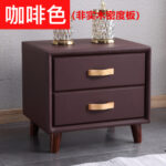 ⁦كمودينة بتصميم كلاسيكي مغطى بالجلد⁩ - الصورة ⁦3⁩