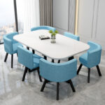 ⁦طاولة طعام مستطيلة مع ستة كراسى⁩ - الصورة ⁦4⁩