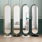 ⁦علاقة ملابس بمرآة مع قاعدة رخام⁩ - الصورة ⁦4⁩