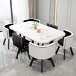 ⁦طاولة طعام مستطيلة مع ستة كراسى⁩ - الصورة ⁦9⁩