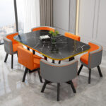 ⁦طاولة طعام مستطيلة مع ستة كراسى⁩ - الصورة ⁦10⁩