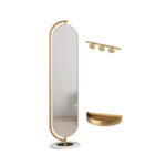 ⁦علاقة ملابس بمرآة مع قاعدة رخام⁩ - الصورة ⁦6⁩