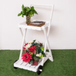 طاولة خدمة خشبيه بعجل