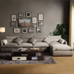 ⁦كنبة زاوية قماشية فاخرة و مريحة⁩ - الصورة ⁦4⁩