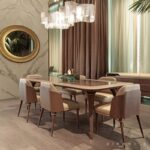 طاولة طعام رخام بتصميم ايطالي فاخر