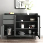 ⁦طاولة بوفيه منزلي خشبي بتصميم عصري⁩ - الصورة ⁦2⁩