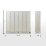 ⁦خزانة ملابس 6 أبواب - أديل⁩ - الصورة ⁦12⁩