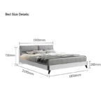 ⁦غرفة نوم كاملة حديثة بتصميم بسيط⁩ - الصورة ⁦5⁩