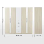 ⁦خزانة ملابس 5 أبواب - هايدن⁩ - الصورة ⁦15⁩