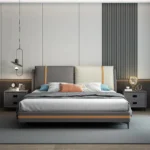 سرير عصري بتصميم بسيط