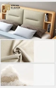 سرير خشب بتصميم انيق